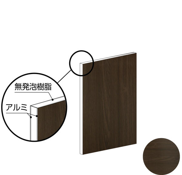 アルインコ アルミ複合板　910&times;1820&times;3.0mm ダークウッド（片面塗装）1枚 品番 CG918G97　アルミ型材,アルミ,ALINCO　※合計33000円で送料無料　(北海道.沖縄各県離島は送料追加),個人宅配送不可, 長尺物は大型トラック（4ｔ車）で配送 ,現場配送不可,商品は車上渡し｜横濱ゼームス商会-店