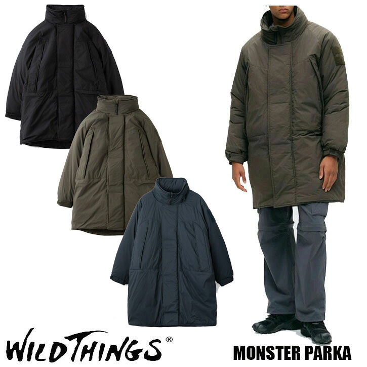 2025秋冬新作 WILDTHINGS ワイルドシングス MONSTER PARKA WT252-10-Q4 モンスターパーカー PCU LEVEL 7 保温 耐久撥水加工 WILD THINGS