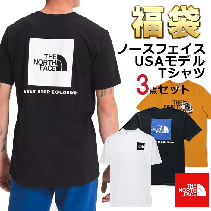 ノースフェイス Tシャツ 3枚セット Usaモデル Face メンズ 福袋 半袖tシャツ 3枚組 North 3点セット The