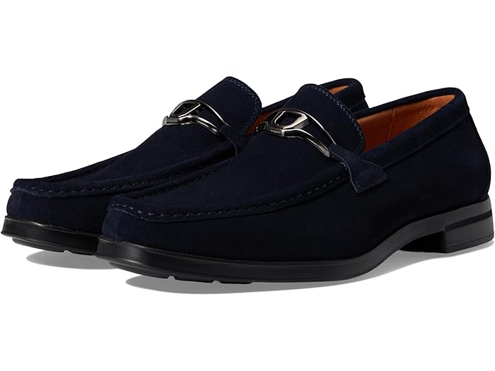 (取寄) ステイシー アダムス パラディアン モック トゥ スリッポン ローファー Stacy Adams Palladian Moc Toe Slip-On Loafer Navy画像