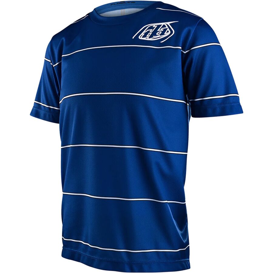 (取寄) トロイリーデザインズ ボーイズ フローライン ショートスリーブ ジャージ - ボーイズ Troy Lee Designs boys Flowline Short-Sleeve Jersey - Boys' True Blue画像