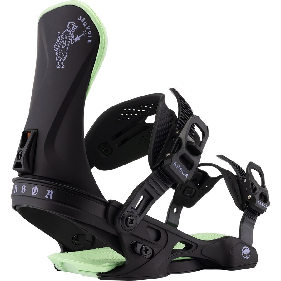 (取寄) アーバー レディース セコイア スノーボード バインディング - - ウィメンズ Arbor women Sequoia Snowboard Binding - 2026 - Women's Black/Mint