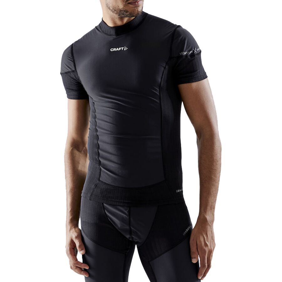 (取寄) クラフト メンズ アクティブ エクストリーム X ウィンド ショートスリーブ ベースレイヤー― - メンズ Craft men Active Extreme X Wind Short-Sleeve Baselayer - Men's Black/Granite