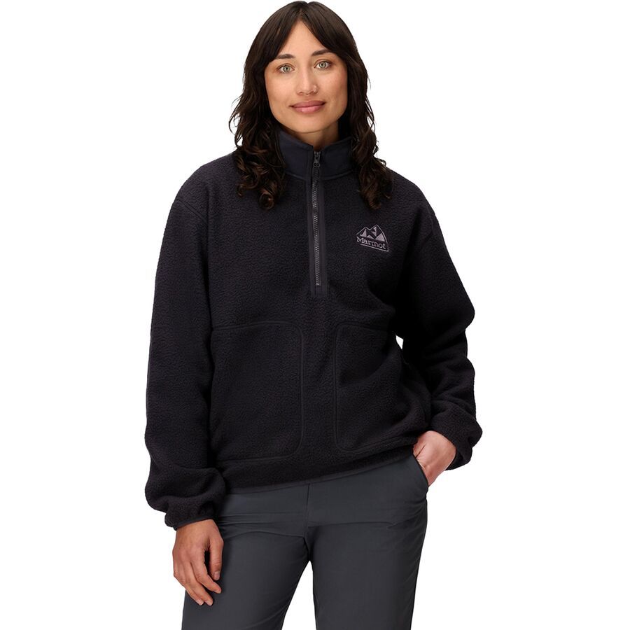 (取寄) マーモット レディース ワンダラー ハイ パイル フリース プルオーバー - ウィメンズ Marmot women Wanderer High Pile Fleece Pullover - Women's Black