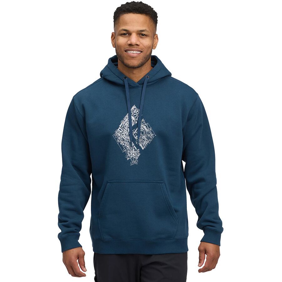 (取寄) ブラックダイヤモンド メンズ エンジニア ダイヤモンド プルオーバー ブーディ - メンズ Black Diamond men Engineered Diamond Pullover Hoodie - Men's Indigo