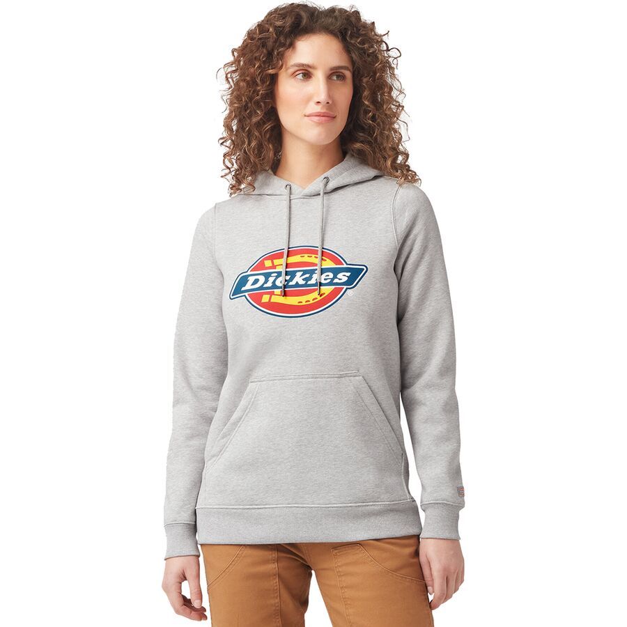 (取寄) ディッキーズ レディース ヘビーウェイト ロゴ フリース プルオーバー - ウィメンズ Dickies women Heavyweight Logo Fleece Pullover - Women's Heather Gray