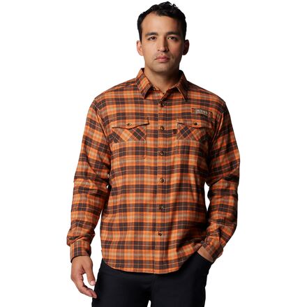 (取寄) コロンビア メンズ ラフテール ストレッチ フランネル ロング-スローブ シャツ - メンズ Columbia men Roughtail Stretch Flannel Long-Sleeve Shirt - Men's Cordovan Ombre Tartan｜ジェットラグ店