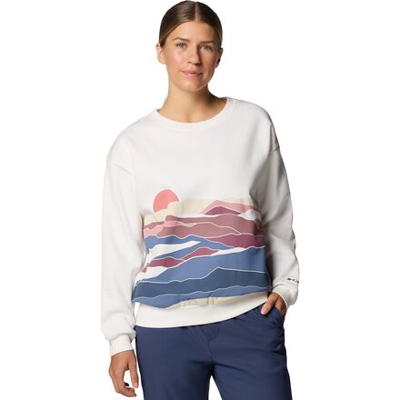(取寄) コロンビア レディース メリディアン クリーク クルー スウェットシャツ - ウィメンズ Columbia women Meridian Creek Crew Sweatshirt - Women's Sea Salt/Foggy Hillscape｜ジェットラグ店