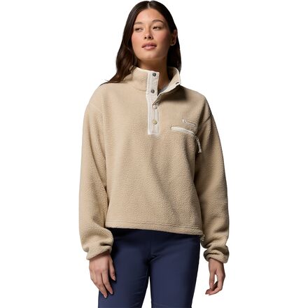 (取寄) コロンビア レディース ヘルベティア リ クロップド 1/2-スナップ フリース プルオーバー - ウィメンズ Columbia women Helvetia II Cropped 1/2-Snap Fleece Pullover - Women's Ancient Fossil/Dark Stone/Chalk