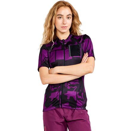 (取寄) クラフト レディース ADV バイク オフロード ショートスリーブ ジャージ - ウィメンズ Craft women Adv Bike Offroad Short-Sleeve Jersey - Women\'s Blossom/Blac
