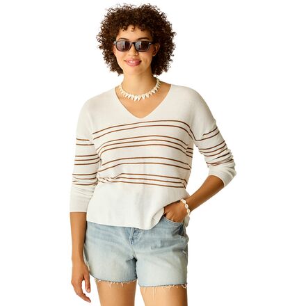 (取寄) カーヴ デザイン レディース セラ プルオーバー セーター - ウィメンズ Carve Designs women Zella Pullover Sweater - Women's Neutral Stripe 9,541円