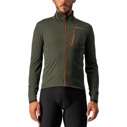 (取寄) カステリ メンズ ゴー ジャケット - メンズ Castelli men Go Jacket - Men's Military Green/Fiery Red