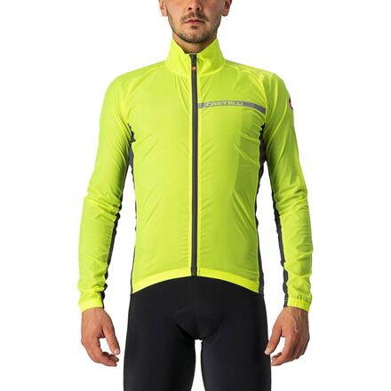 (取寄) カステリ メンズ スクアドラ ストレッチ ジャケット - メンズ Castelli men Squadra Stretch Jacket - Men's Electric Lime/Dark Gray