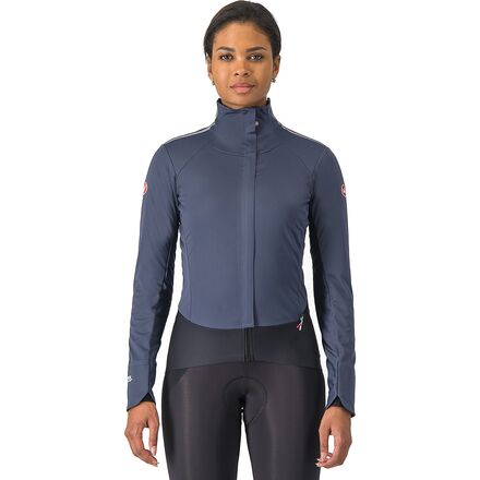 (取寄) カステリ レディース アルファ ドッピオ ロース ジャケット - ウィメンズ Castelli women Alpha Doppio RoS Jacket - Women's Twilight Blue/Silver Reflex/Steel Blue