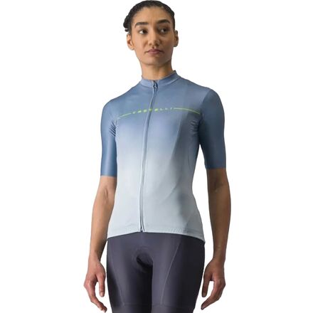 (取寄) カステリ レディース サリタ ジャージ - ウィメンズ Castelli women Salita Jersey - Women's Steel Blue/Winter Sky-Electric Lime