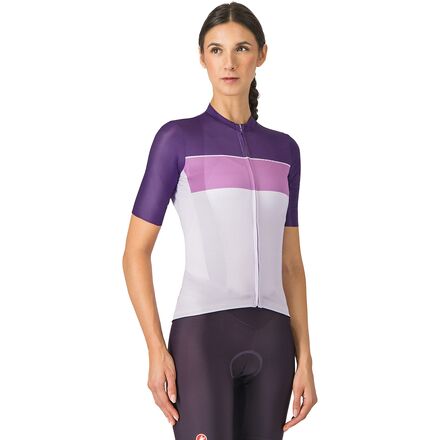 (取寄) カステリ レディース エレガント ショートスリーブ ジャージ - ウィメンズ Castelli women Elegante Short-Sleeve Jersey - Women's Orchid Petal/Hortensia/Purple