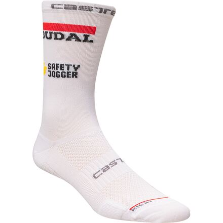 (取寄) カステリ メンズ ロッソ コルサ プロ 18 ソック - メンズ Castelli men Soudal/Quick-Step Rosso Corsa Pro 18 Sock - Men's White|ジェットラグ店