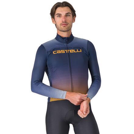 (取寄) カステリ メンズ サーマル ジャージ - メンズ Castelli men Apice Thermal Jersey - Men's Belgian Blue/Vivid Orange/Winter Sky