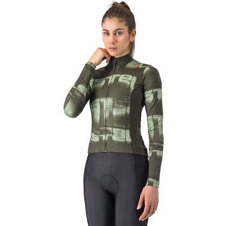 (取寄) カステリ レディース ブラー サーマル ジャージ - ウィメンズ Castelli women Blur Thermal Jersey - Women\'s Deep Green/Green Pepper