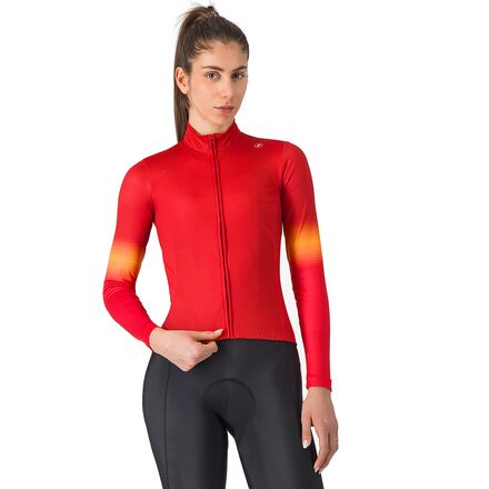 (取寄) カステリ レディース コーソ サーマル ジャージ - ウィメンズ Castelli women Corso Thermal Jersey - Women\'s Rich Red/Hibiscus/Vivid Orange