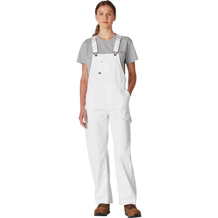 (取寄) ディッキーズ レディース ビブ リラックスド-フィット ストレート オーバーオール - ウィメンズ Dickies women Bib Relaxed Straight Overall - Women's White