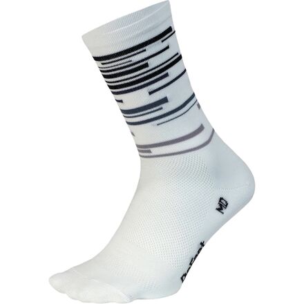 (取寄) デフィート エアイーター 6インチ ソック DeFeet Aireator 6in Sock DNA/White/Grey Lines
