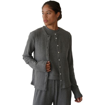 (取寄) レディース ザ セーター リブ カーディガン - ウィメンズ Donni women The Sweater Rib Cardigan - Women's Heather Grey｜ジェットラグ店 32,877円