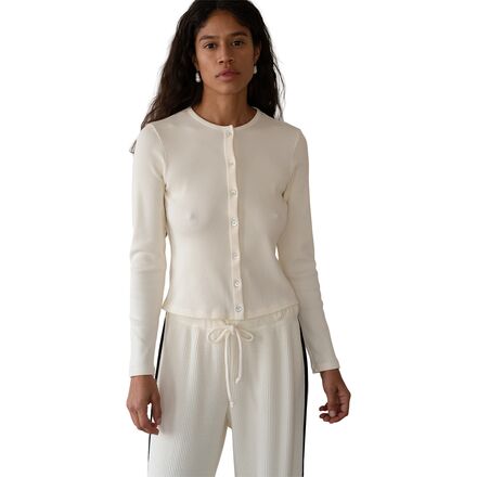 (取寄) レディース ザ リブ カーディガン - ウィメンズ Donni women The Rib Cardigan - Women's Creme｜ジェットラグ店