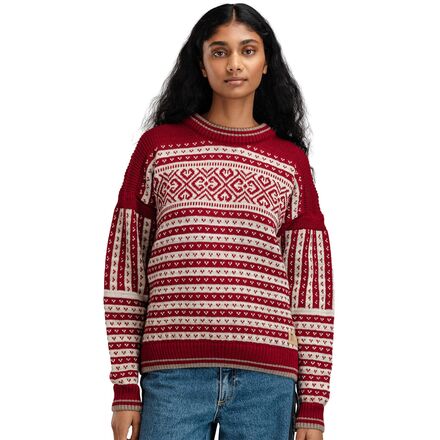 (取寄) ダーレオブノルウェー レディース セーター - ウィメンズ Dale of Norway women Ramberg Sweater - Women\'s Red Rose/Mountainstone/Sand Melange