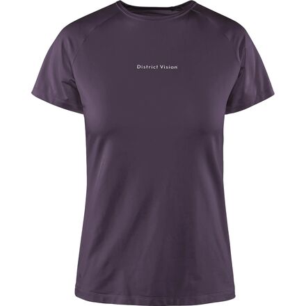 (取寄) ディストリクトヴィジョン レディース ショートスリーブ フィッティド T-シャツ - ウィメンズ District Vision women Short-Sleeve Fitted T-Shirt - Women's Plum｜ジェットラグ店