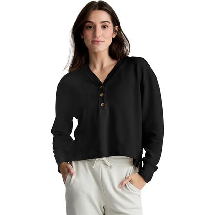 (取寄) フリーフライ レディース ワッフル ロング-スローブ ヘンリー トップ - ウィメンズ Free Fly women Waffle Long-Sleeve Henley Top - Women's Black Sand