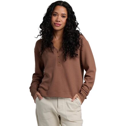 (取寄) フリーフライ レディース ワッフル ロング-スローブ ヘンリー トップ - ウィメンズ Free Fly women Waffle Long-Sleeve Henley Top - Women\'s Nutmeg｜ジェットラグ店