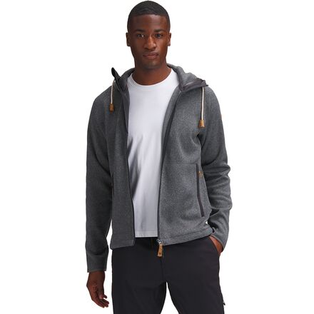 (取寄) フェールラーベン メンズ フリース フーデット ジャケット - メンズ Fjallraven men Ovik Fleece Hooded Jacket - Men's Dark Grey