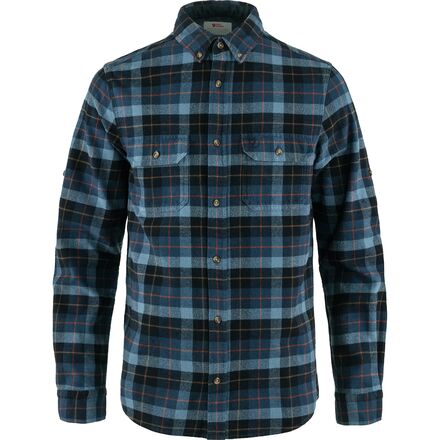 (取寄) フェールラーベン メンズ シンギ ヘビー レギュラー フィット フランネル シャツ - メンズ Fjallraven men Singi Heavy Regular Fit Flannel Shirt - Men's Dark Navy/Indigo Blue