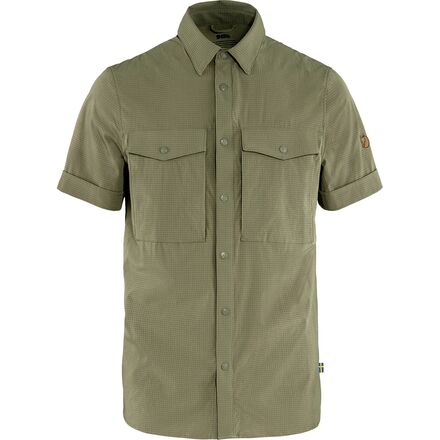 (取寄) フェールラーベン メンズ アビスコ トレッキング ショートスリーブ シャツ - メンズ Fjallraven men Abisko Trekking Short-Sleeve Shirt - Men's Light Olive