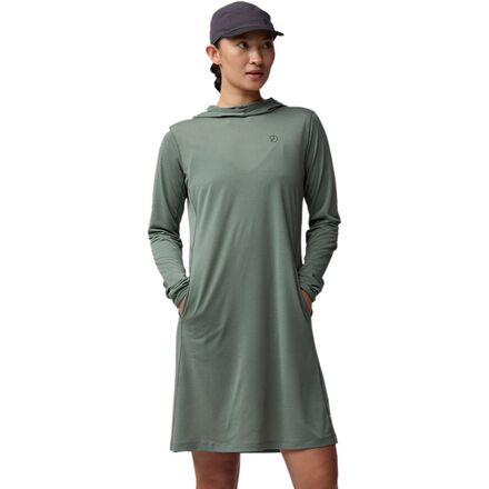 (取寄) フェールラーベン レディース アビスコ サン ブーディ ドレス - ウィメンズ Fjallraven women Abisko Sun Hoodie Dress - Women's Patina Green|ジェットラグ店