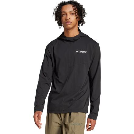 (取寄) アディダステレックス メンズ マルチ フーデット ロング-スローブ T-シャツ - メンズ Adidas TERREX men Multi Hooded Long-Sleeve T-Shirt - Men's Black|ジェットラグ店
