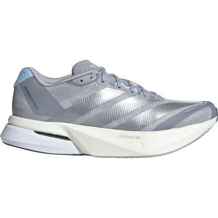 (取寄) アディダス レディース アディゼロ ボストン 13 ランニング シューズ - ウィメンズ Adidas women Adizero Boston 13 Running Shoe - Women's Halo Silver/Silver Metallic/Glow Blue｜ジェットラグ店