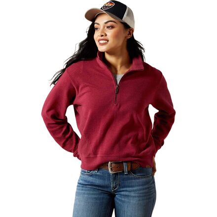(取寄) アリアット レディース ハイ ヌーン 1/2-ジップ プルオーバー - ウィメンズ Ariat women High Noon 1/2-Zip Pullover - Women's Beaujolais|ジェットラグ店