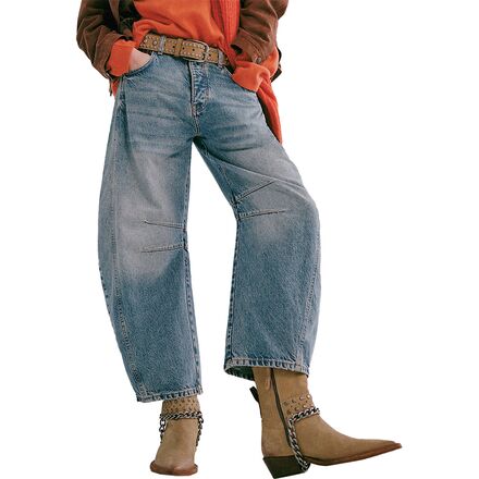 (取寄) フリーピープル レディース グッド ラック ミッド ライズ バレル パンツ - ウィメンズ Free People women Good Luck Mid Rise Barrel Pant - Women's Ultra Light Beam|ジェットラグ店