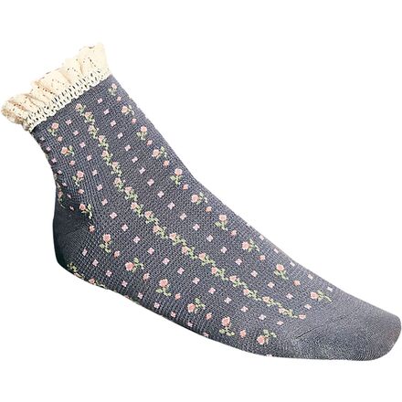 (取寄) フリーピープル レディース ローズバッド ワッフル ニット アンクル ソック - ウィメンズ Free People women Rosebud Waffle Knit Ankle Sock - Women's Charcoal