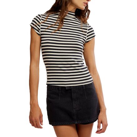 (取寄) フリーピープル レディース ローラ ティー ストライプ トップ - ウィメンズ Free People women Lola Tee Stripe Top - Women's B&W Stripe