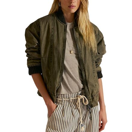(取寄) フリーピープル レディース ジャックス ウォッシュド ボンバー ジャケット - ウィメンズ Free People women Jax Washed Bomber Jacket - Women's Olive｜ジェットラグ店
