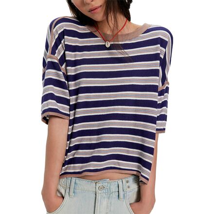 (取寄) フリーピープル レディース クリーン ラグビー T-シャツ - ウィメンズ Free People women Clean Rugby T-Shirt - Women's Navy Combo