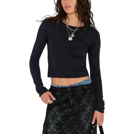 (取寄) フリーピープル レディース ロング-スローブ トップ - ウィメンズ Free People women Protagonist Long-Sleeve Top - Women's Black