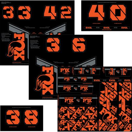 (取寄) フォックスレーシングショックス フォークテール アンド ショック デカール キット FOX Racing Shox Fork & Shock Decal Kit Factory Orange