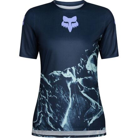 (取寄) フォックスレーシング レディース レンジャー ショートスリーブ ジャージ - ウィメンズ Fox Racing women Ranger Short-Sleeve Jersey - Women\'s Arctic Blue Image Print