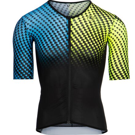 (取寄) ジョルダーナ メンズ ベロー プロ トライ ショートスリーブ トップ - メンズ Giordana men Vero Pro TRI Short-Sleeve Top - Men's Fluo Blue/Fluo Yellow｜ジェットラグ店