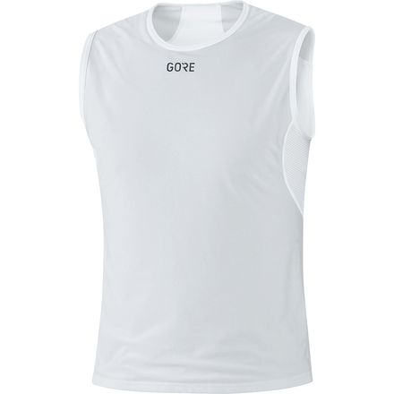(取寄) ゴアウェア メンズ ウインドストッパー ベース レイヤー スリーブレス シャツ - メンズ GOREWEAR men Windstopper Base Layer Sleeveless Shirt - Men's Light Grey/White
