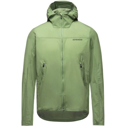 (取寄) ゴアウェア メンズ ファーンフロー フーデット ウィンドブレーカー - メンズ GOREWEAR men Fernflow Hooded Windbreaker - Men's Engine Green